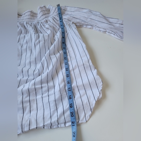 Michael Michael Kors Striped Off-the-shoulder Top White M - Picture 6 of 7